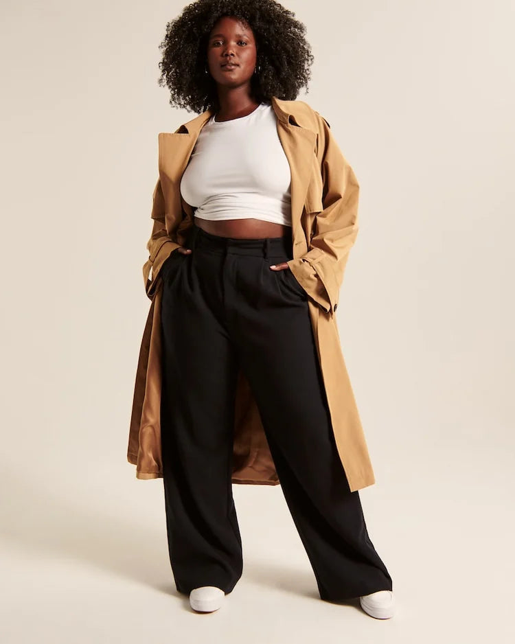 Cathrine - Pantalon palazzo taille haute et jambes larges
