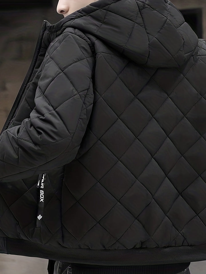 Veste d'hiver à capuche en peluche chaude pour hommes | Parfaite pour les activités de plein air
