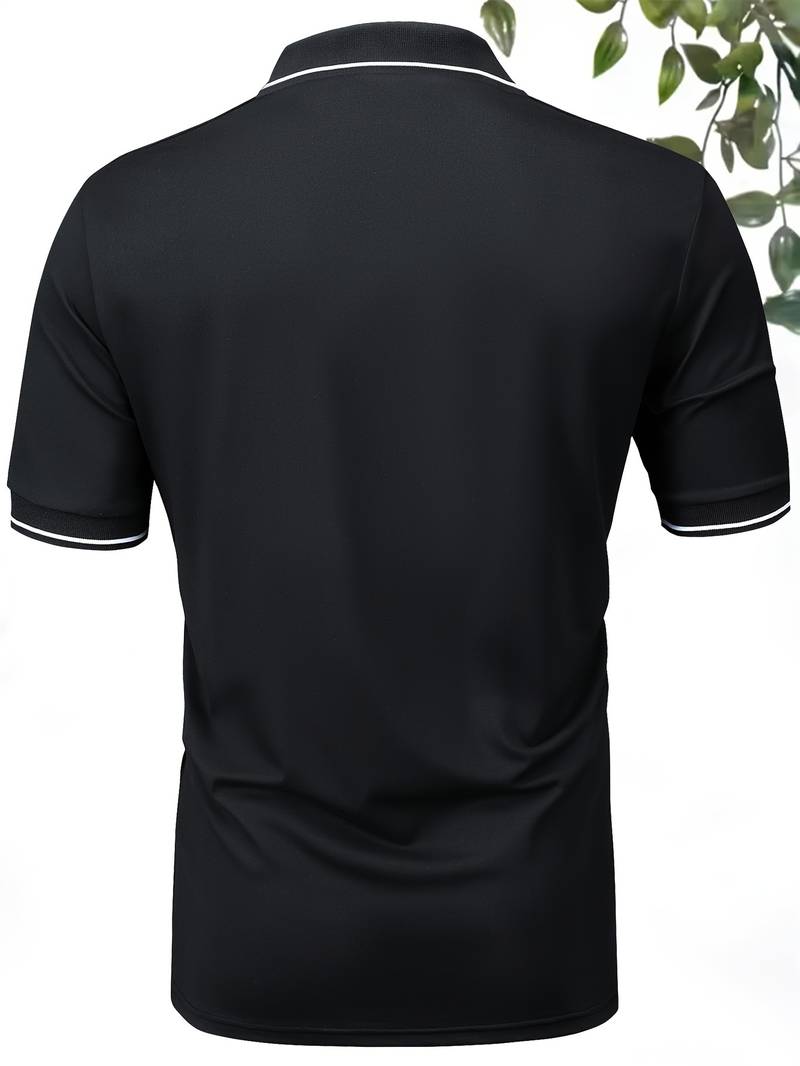 Caleb – camicia a maniche corte a blocchi di colore alla moda con chiusura a bottoni e rever