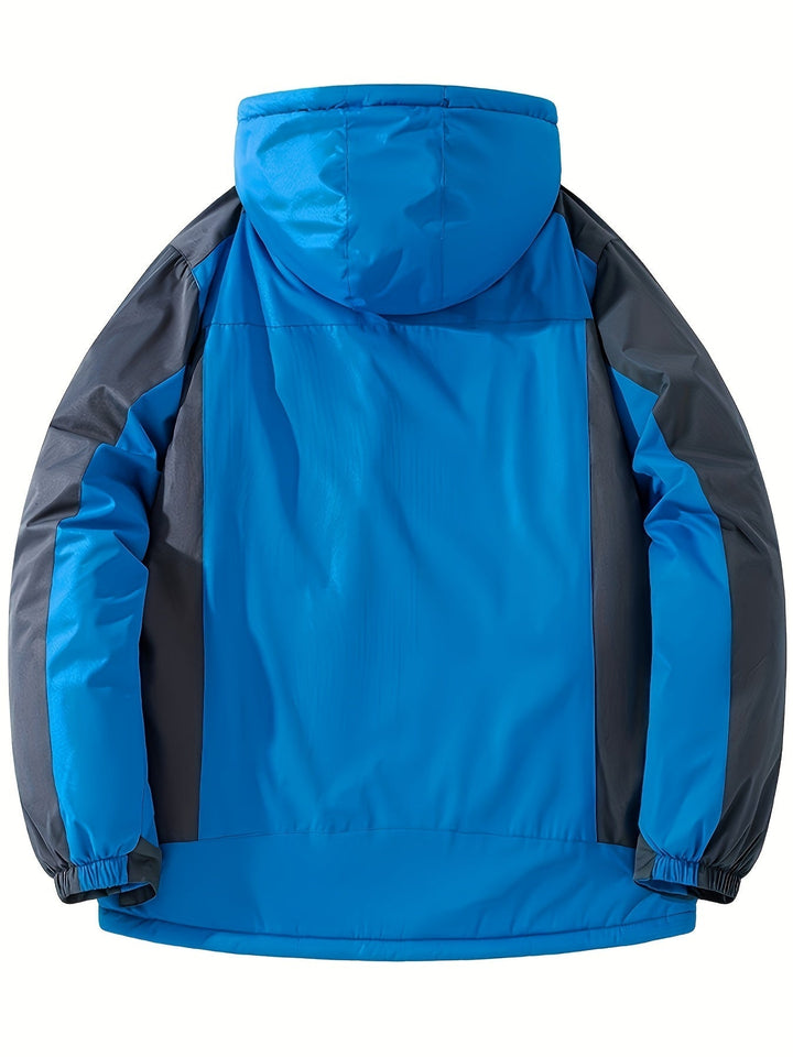 Veste d'hiver pour hommes avec poche à rabat en polaire à fermeture à bouton chaud | Parfait pour les activités de plein air
