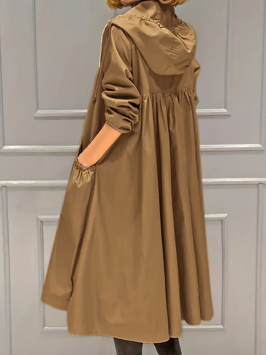 Stilvoller Vintage-Trenchcoat mit gegürteten langen Ärmeln für Damen | Perfekt für jeden Anlass