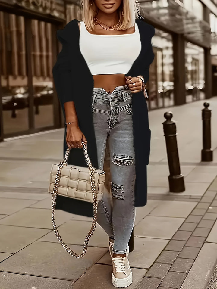 Lässiger hooded Cashmere-Strickwaren-Cardigan für Damen | Ideal für den Alltag
