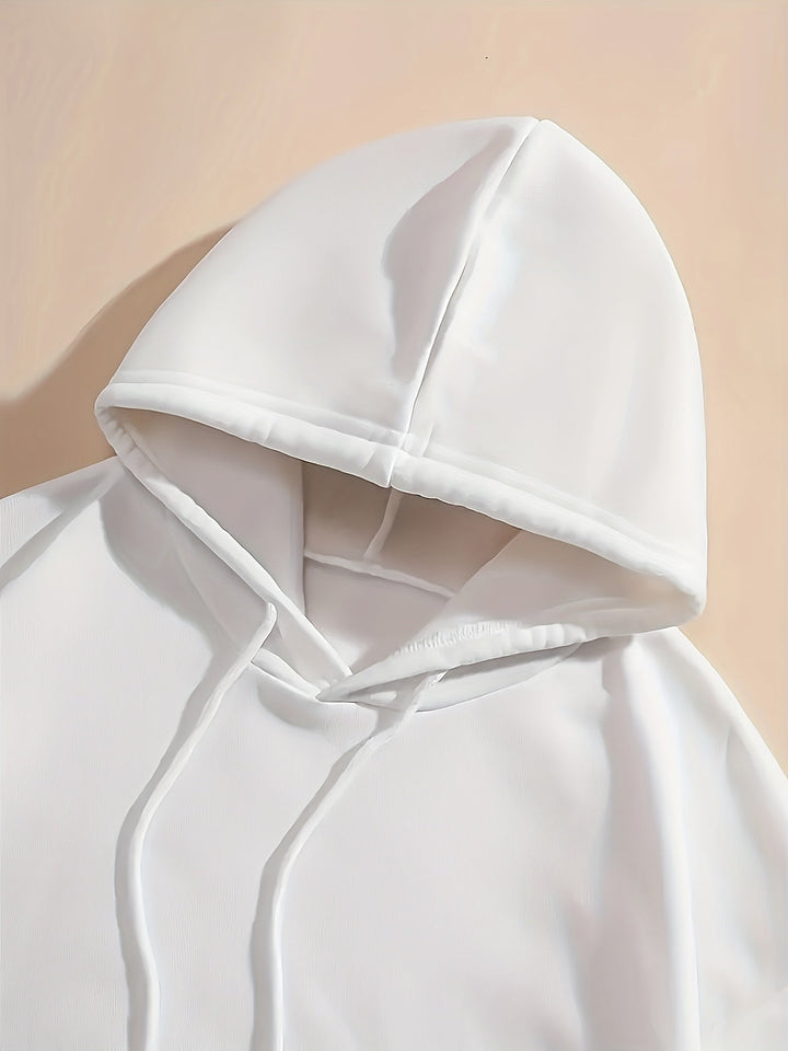 Eleganter Fleece-Pullover-Hoodie mit Backprint und Kapuze für Women | Ideal für den Alltag