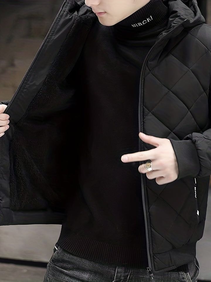 Veste d'hiver à capuche en peluche chaude pour hommes | Parfaite pour les activités de plein air