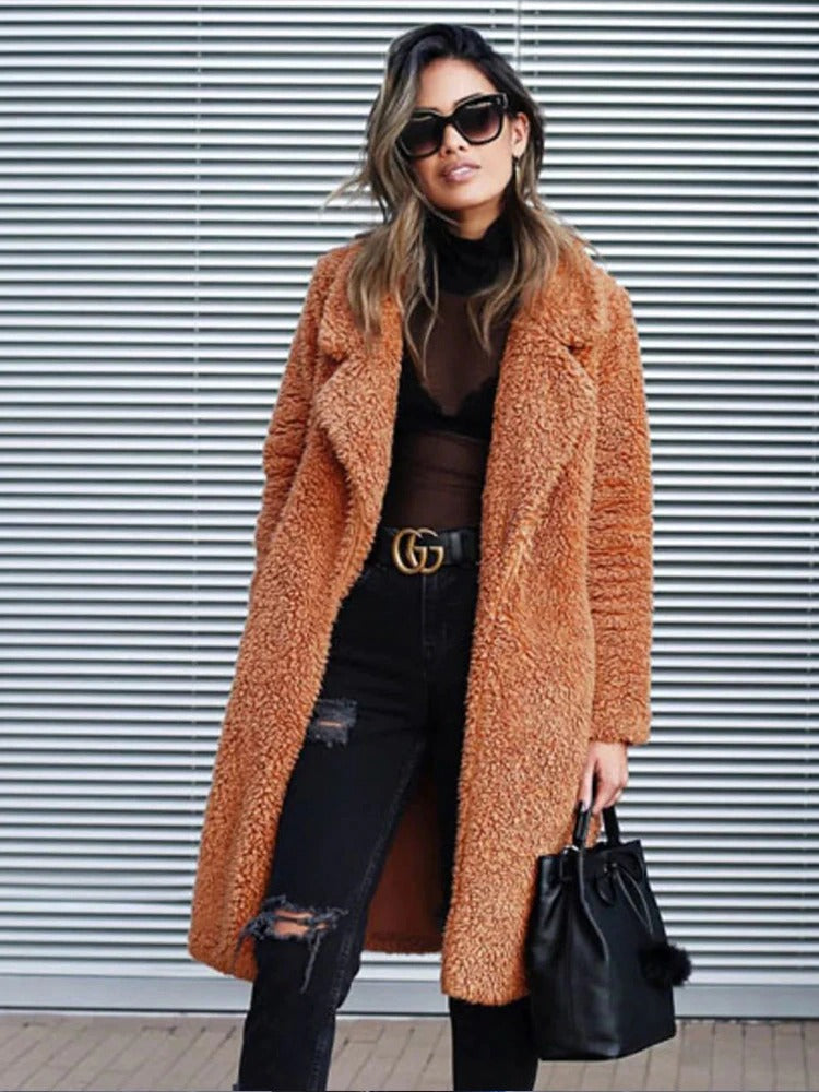 Madelon manteau teddy avec poche cachée