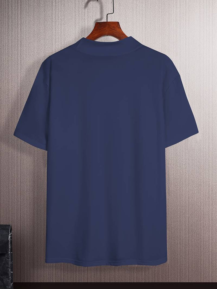T-shirt à col roulé pour homme à manches courtes – Haut ajusté pour affaires, loisirs et looks superposés