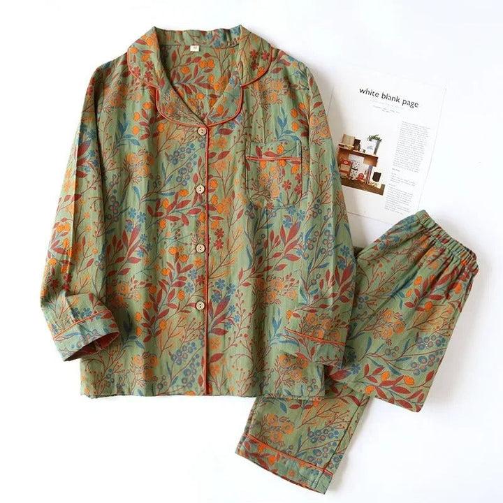 Katrina - Blumenmuster Pyjama-Set
