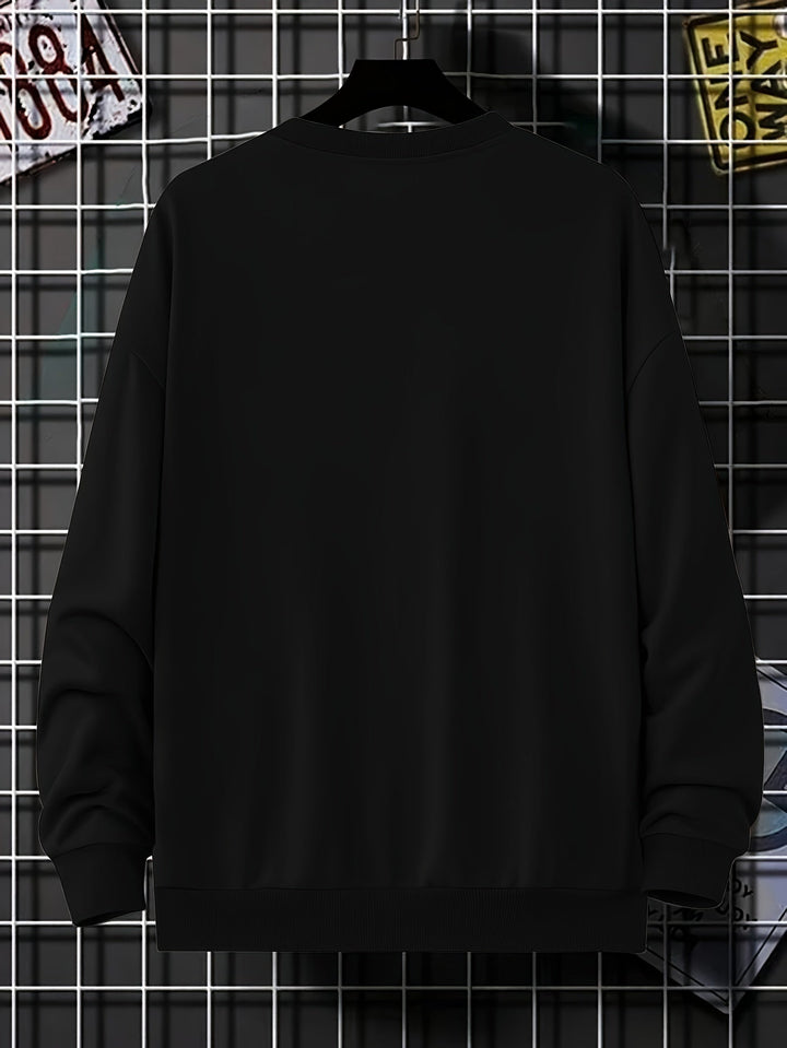 Lässiger warmer Baumwolle Fleece Sweatshirt für Männer | Perfekt für den Alltag