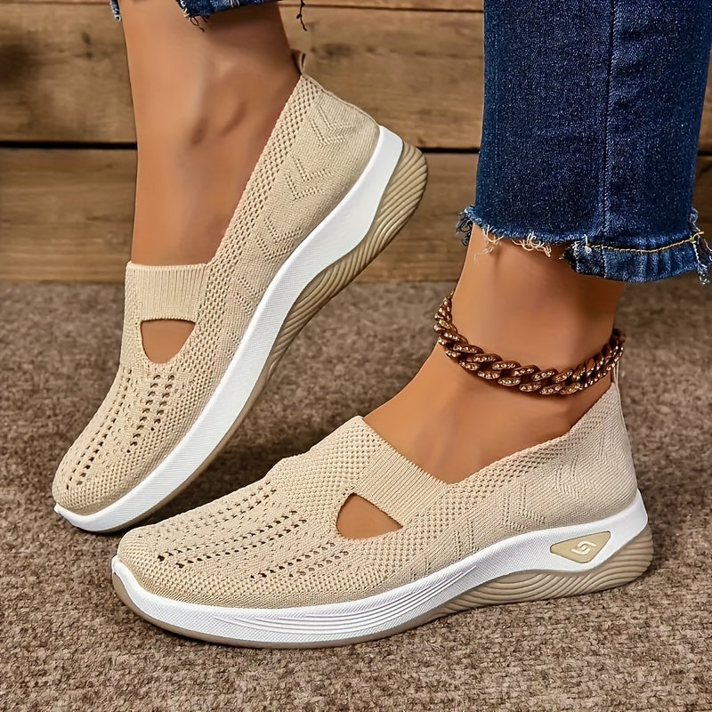 Stylish Lightweight Knit Cut-Out Sneakers for Women | Perfect for casual days