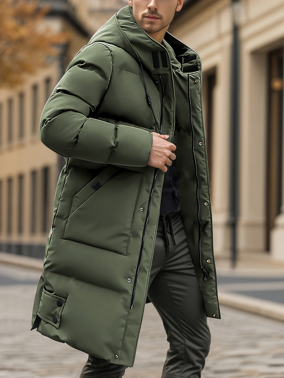 Casual Fleece-Gefütterte Reißverschluss Vorderseite Winter Jacke Für Herren | Perfekt für Outdoor-Aktivitäten