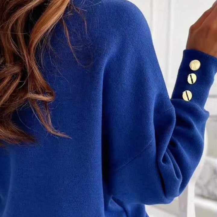 Pull-over d'hiver en coton col en V pour femmes | Idéal pour les jours froids