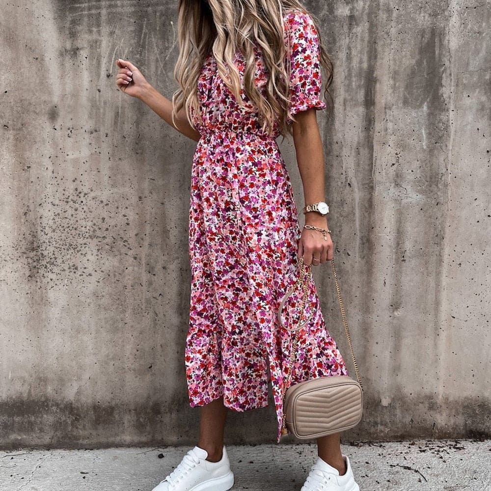 Robe portefeuille tropical sérénité – fraîcheur et élégance estivale