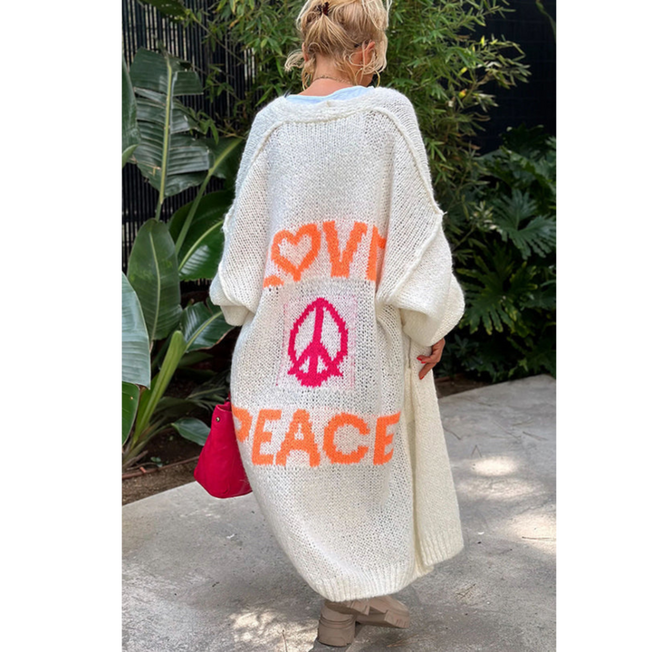 Irene - Gilet en tricot peace stylé