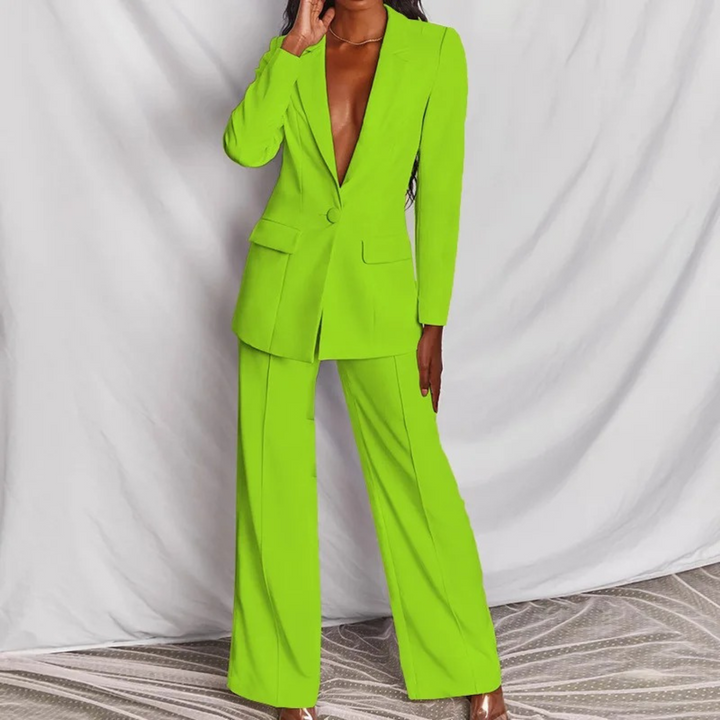 Bina - ensemble blazer-pantalon à manches longues pour femmes