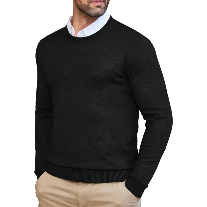 Timeless men's sweater with crew neck for a classic and elegant look