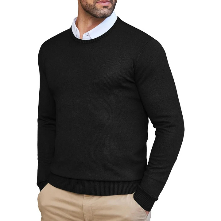 Timeless men's sweater with crew neck for a classic and elegant look