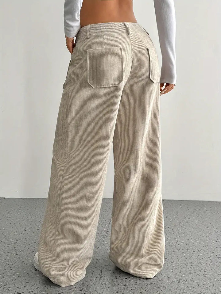 Makara – Pantaloni a cordoncino con gamba larga