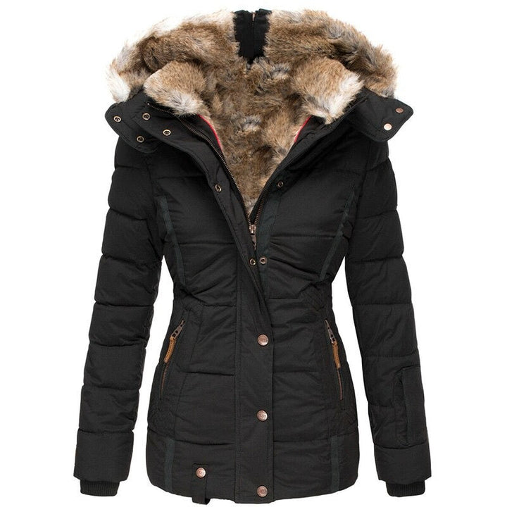 Greta - Cappotto invernale alla moda con fodera in pelliccia per donne