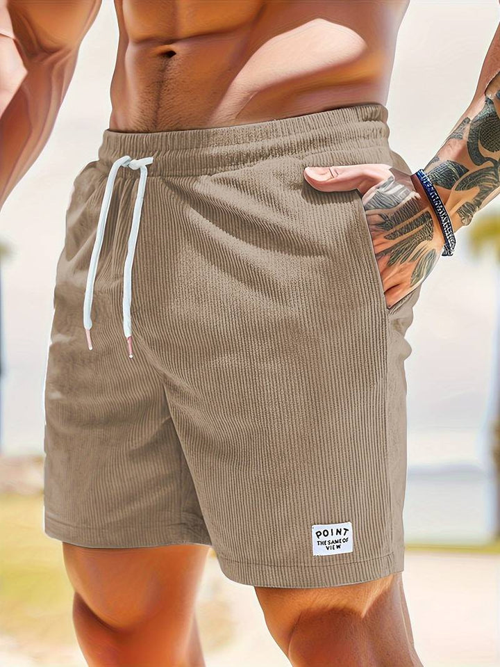Men's swim shorts with elastic waistband & drawstring – Lightweight beach shorts for summer, vacation & sports