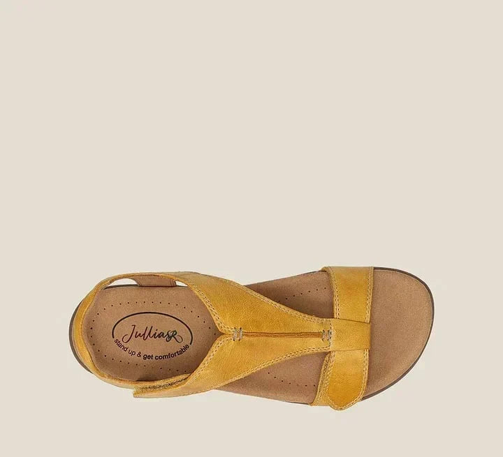 Damen Sommer Sandalen mit Reißverschluss – Bequeme T-Steg Sandalen mit weichem Fußbett & rutschfester Sohle