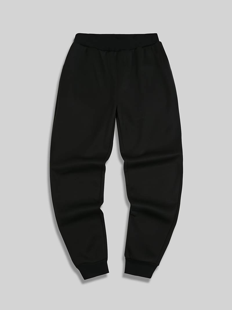 Herren Jogginghose mit Print – Sportliche Sweatpants mit Bündchen & Kordelzug