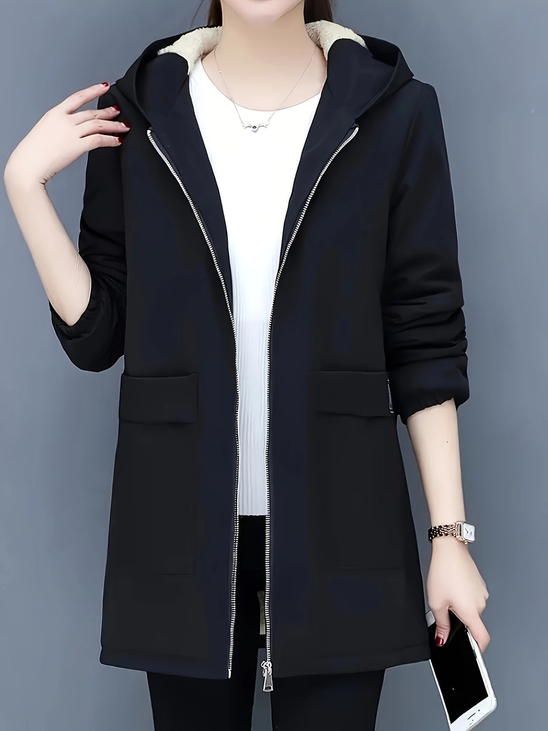 Stilvolle Kurze Fleece Winterjacke für Frauen | Perfekt für Wintertage
