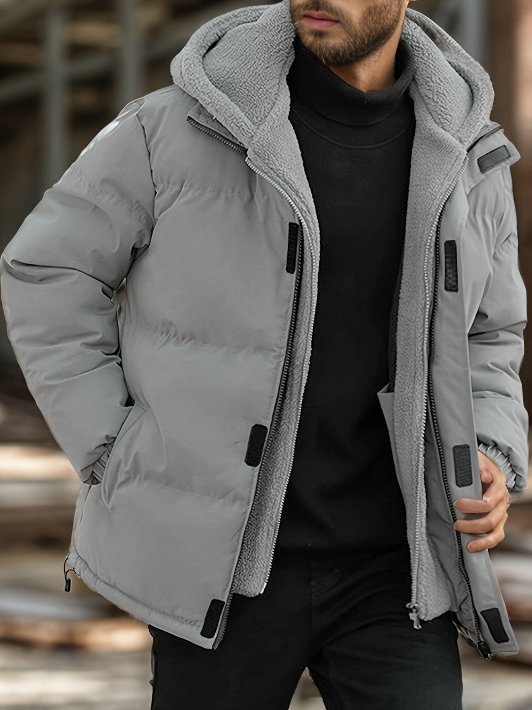 Veste d'hiver élégante décontractée chaude matelassée pour hommes | Idéale pour l'hiver