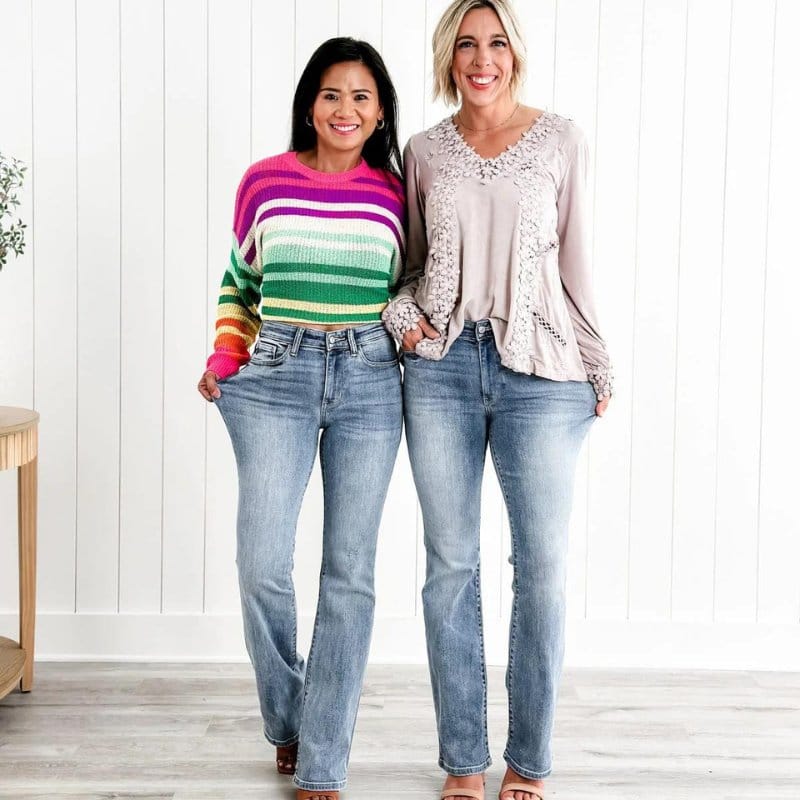 Dailyn - jean denim à jambe large élastique