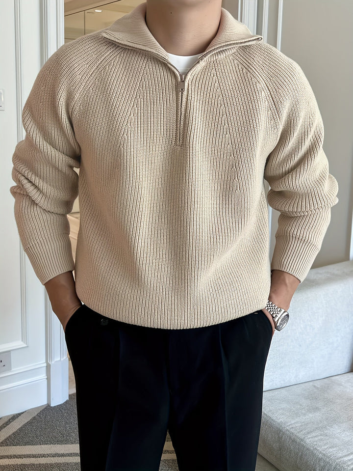 Mauricio - Lässiger Pullover mit Reißverschluss für Männer