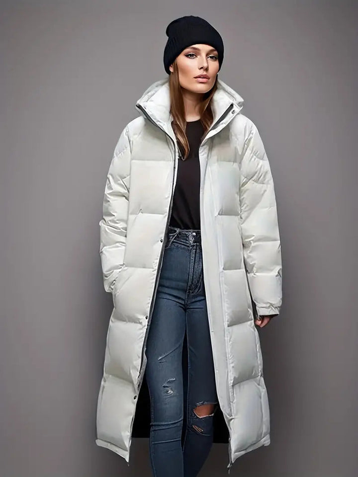 Parka long d'hiver stylé en duvet pour femmes | Parfait pour les activités de plein air