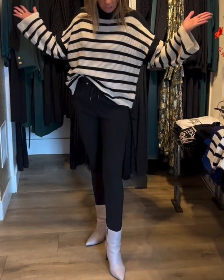 Lilwen - Pull-over - Chic/Élégant - Noir / Design polyvalent - Idéal pour l'automne pour femmes