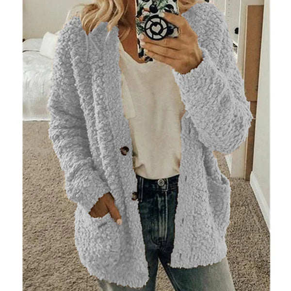 Everly - Mode Lange Warme Strickjacke