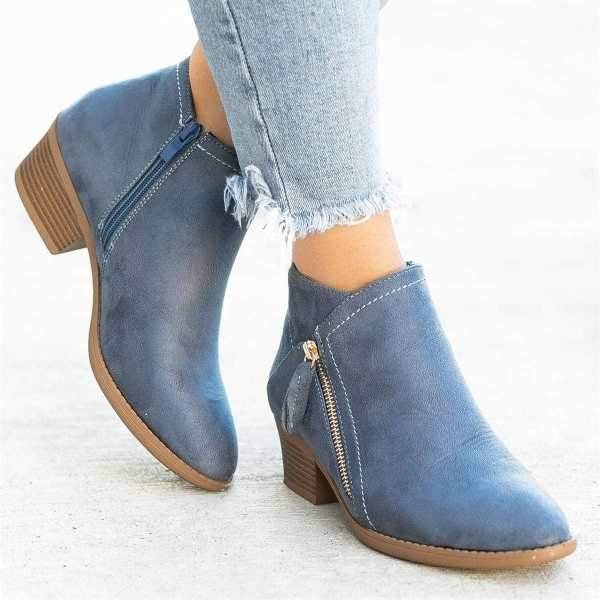 Clarka bottines | bottines pour femmes avec fermeture éclair et semelle intérieure de haute qualité