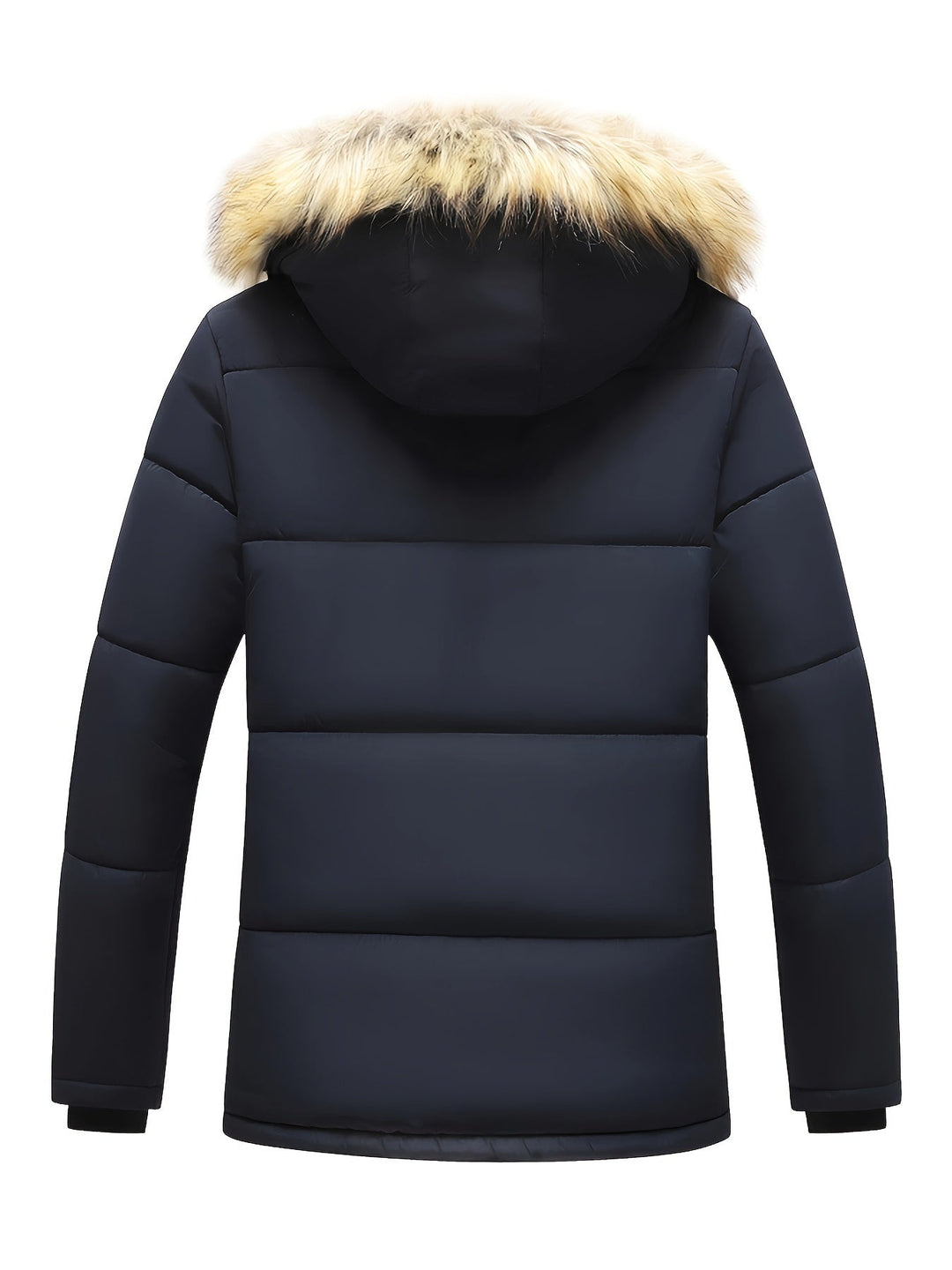 Veste d'hiver décontractée en polyester à capuche pour hommes | Parfaite pour les activités de plein air