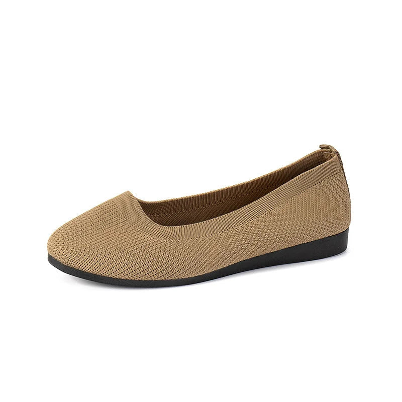 Damen Ballerinas aus Strick – Bequeme Slipper mit runder Spitze & flacher Sohle