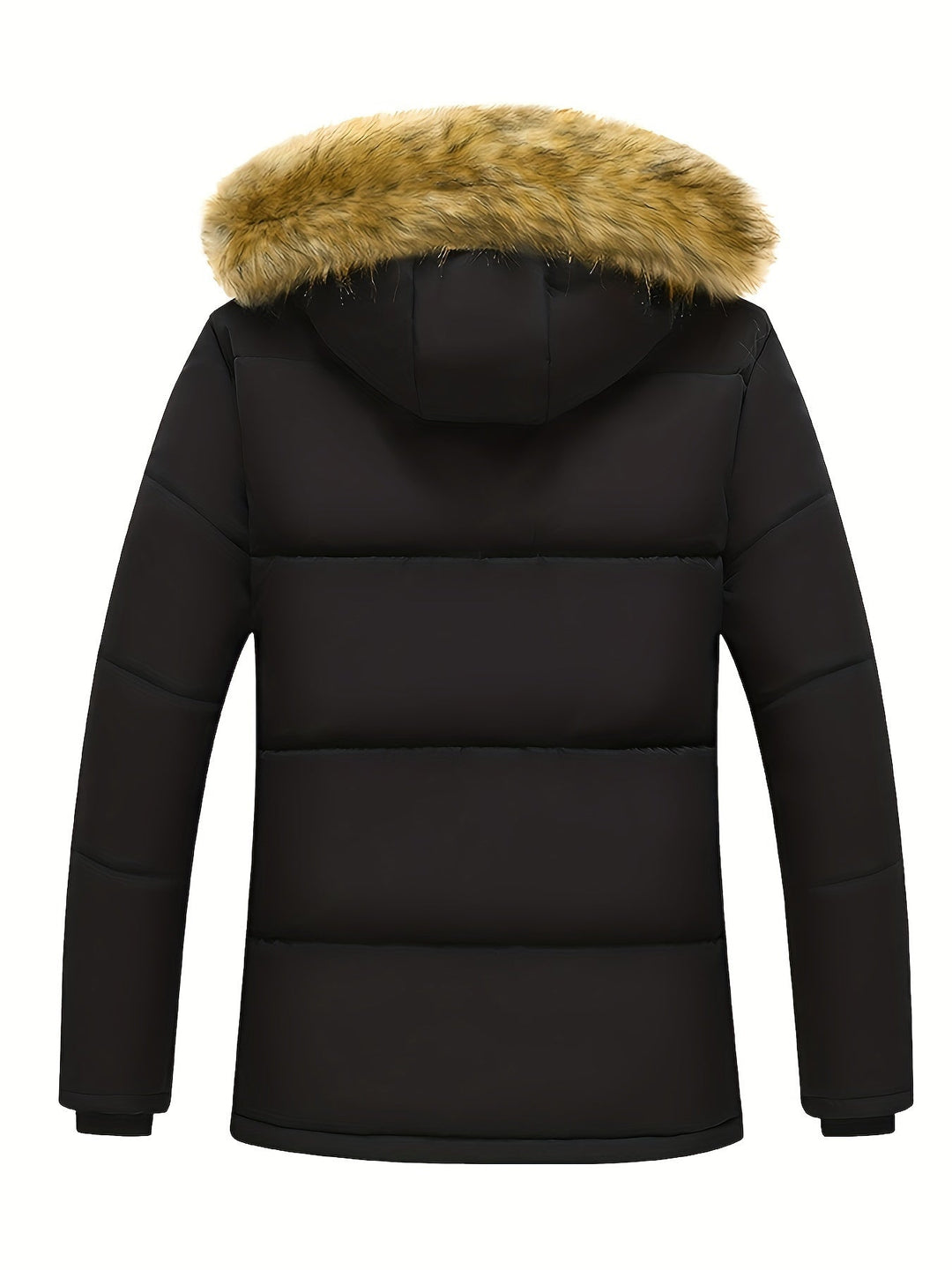 Veste d'hiver décontractée en polyester à capuche pour hommes | Parfaite pour les activités de plein air