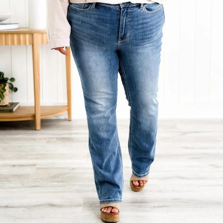 Dailyn - jean denim à jambe large élastique
