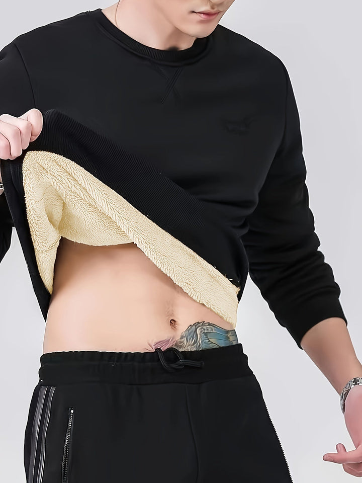 Lässiger einfarbiger Baumwolle Sweatshirt für Männer | Perfekt für den Alltag