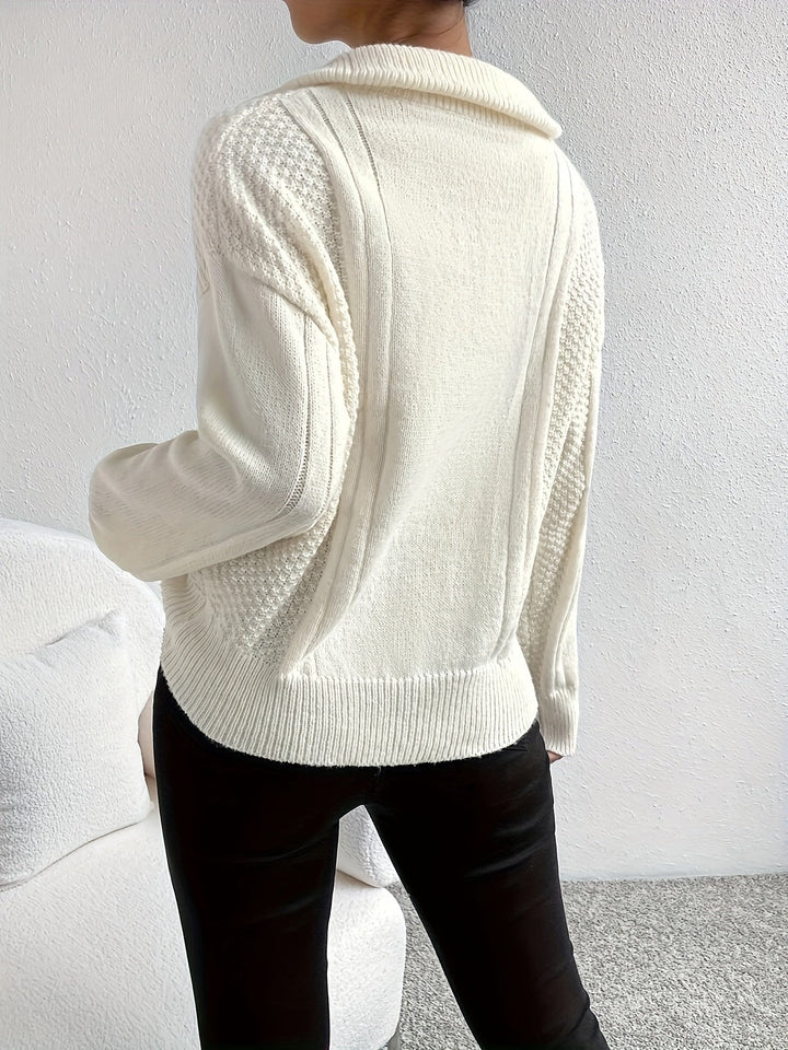 Madeleine - Maglione casual con cerniera per donna
