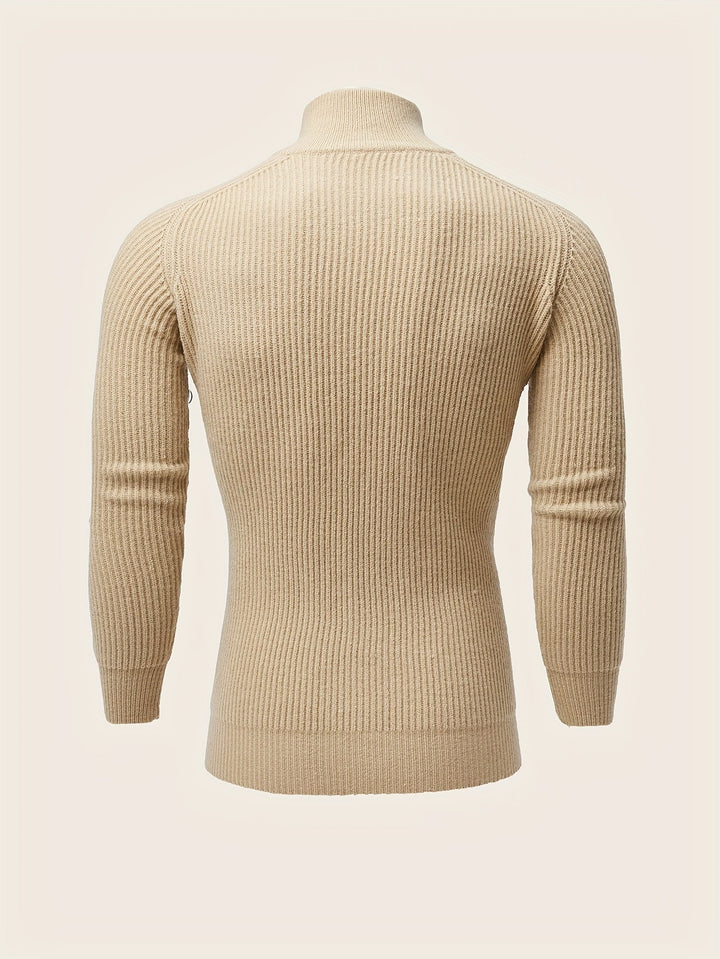Eddy - Pull homme cardigan en tricot avec fermeture éclair