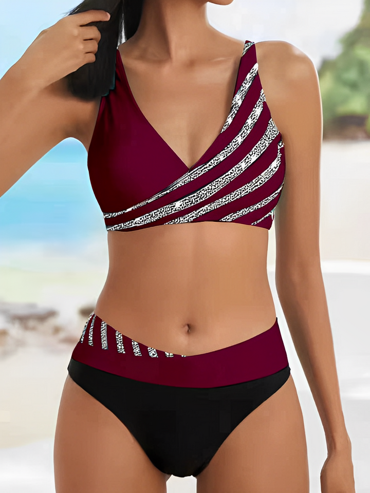 MILLE - Bikini estivo a righe di lusso