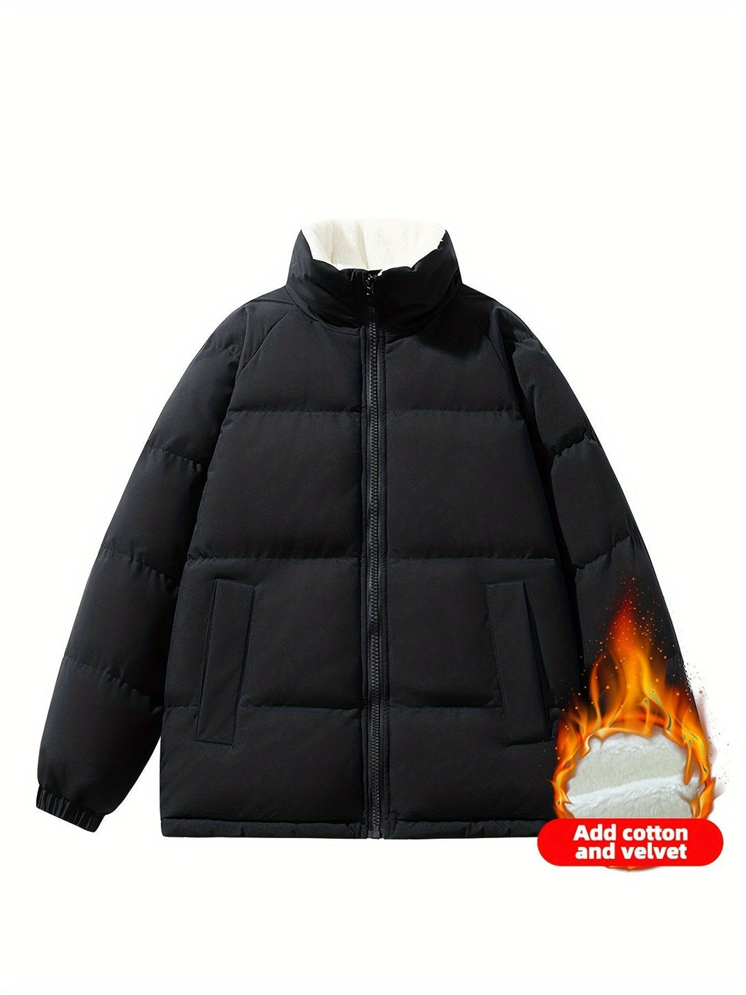 Modische warme Fleece-Puffer-Winterjacke für Damen | Perfekt für Outdoor-Aktivitäten