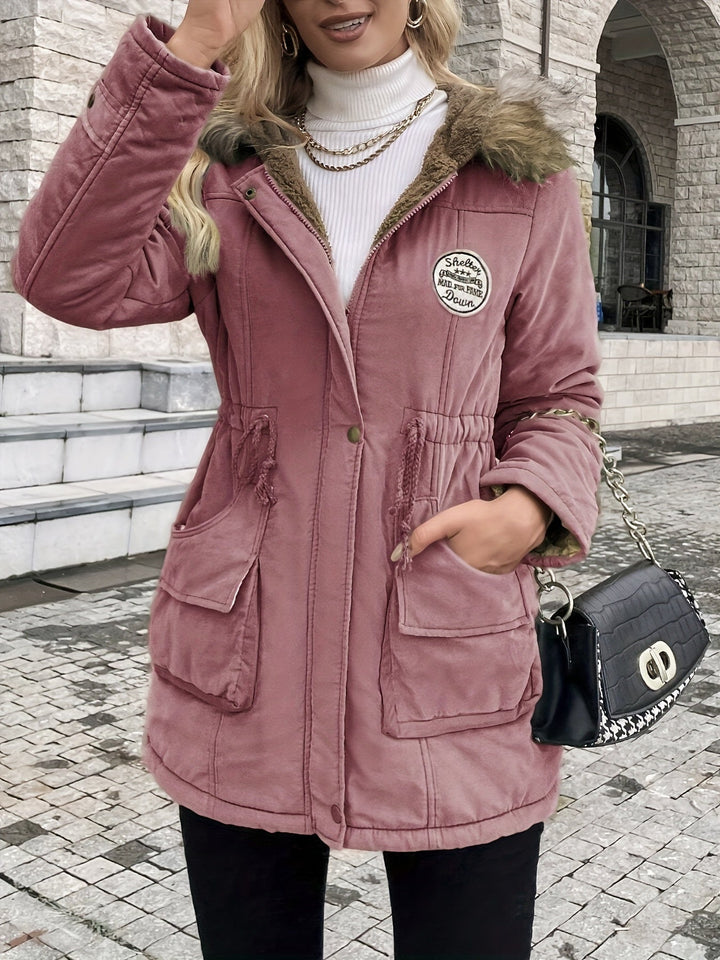 Elegancka zimowa kurtka parka z polaru z wegańskim futrem dla kobiet | Idealna na aktywności na świeżym powietrzu