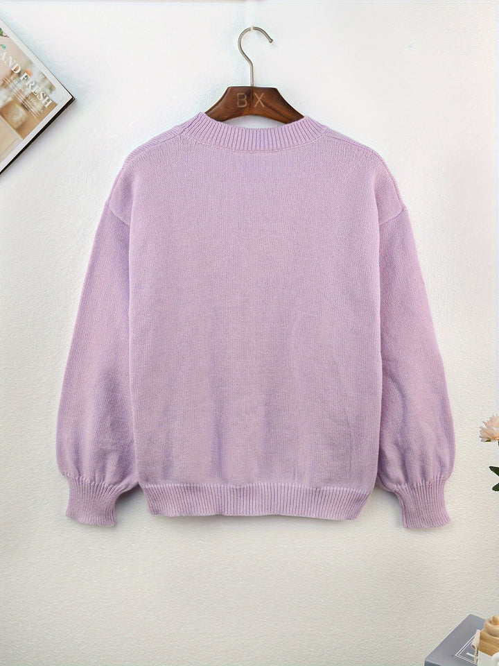 Pull en maille oversize douillet avec col rond – doux et stylé pour les jours froids