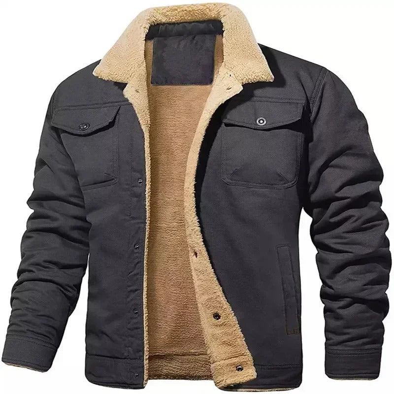 Kael - Veste bomber chaude pour homme en laine