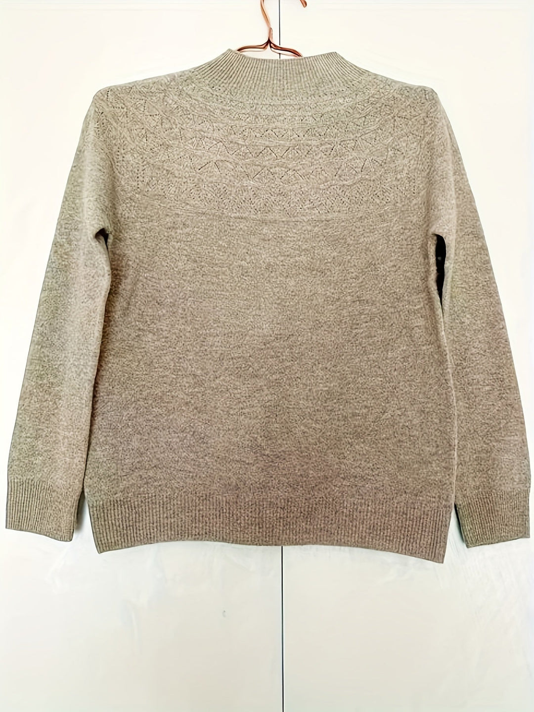 Ausschnitt Wollstrickpullover Pullover Damen | Für den Alltag