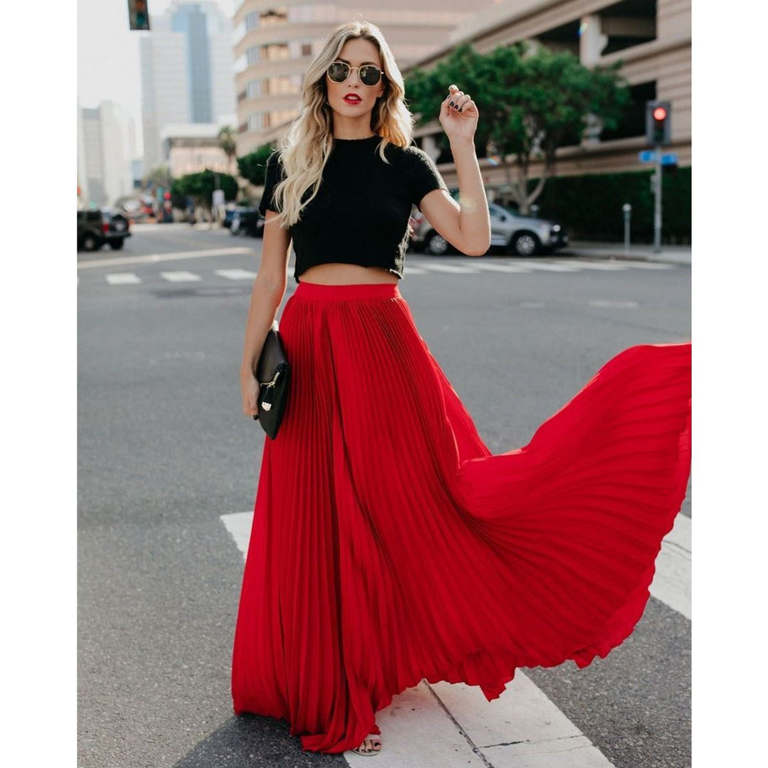 Mode femme décontractée jupe longue