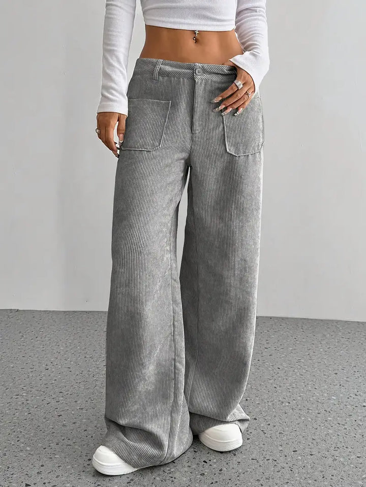 Makara – Pantaloni a cordoncino con gamba larga