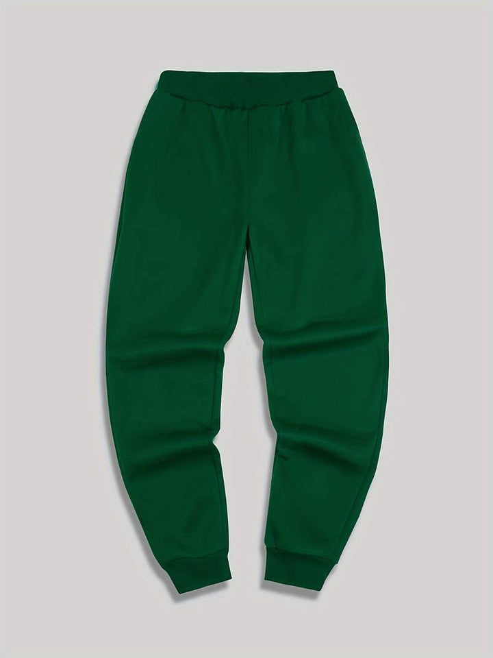 Herren Jogginghose mit Print – Sportliche Sweatpants mit Bündchen & Kordelzug