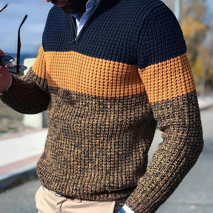 Herren Pullover Color Block